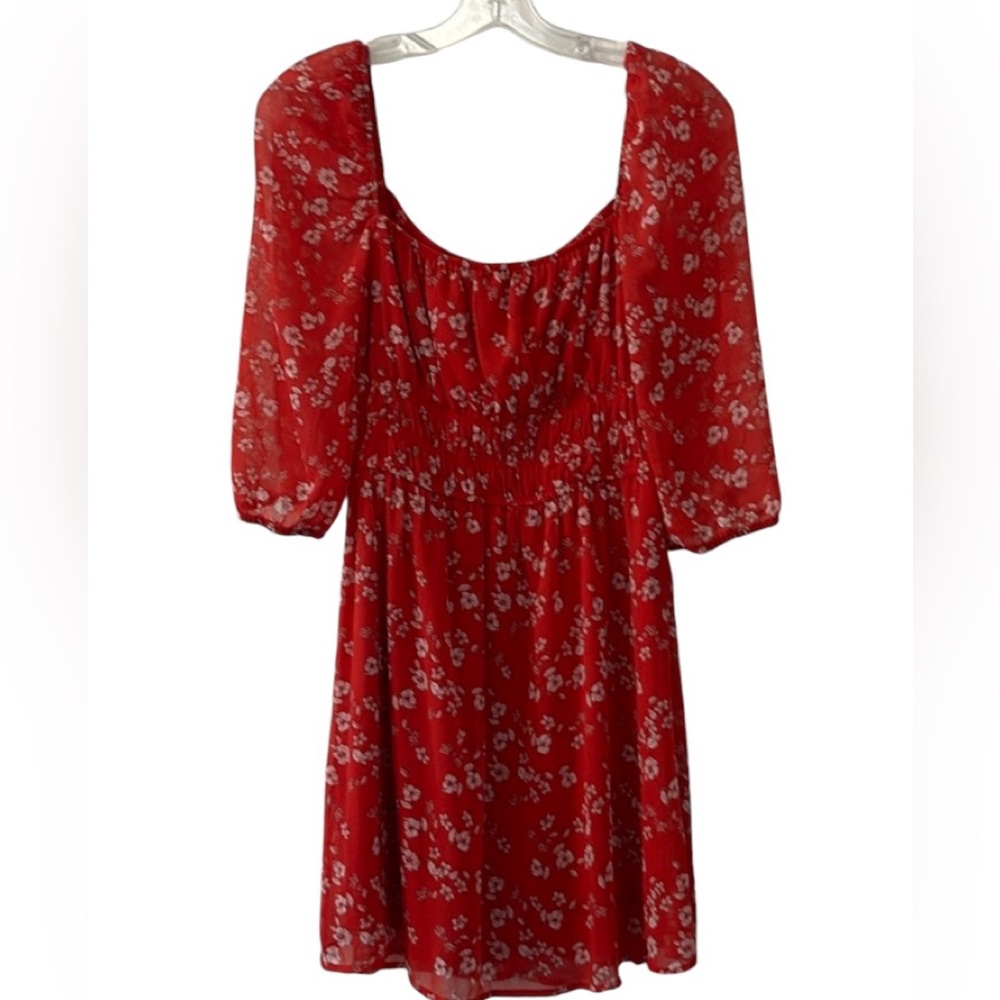 Trixxi Clothing Company Red With White Flowers Dress Size Small